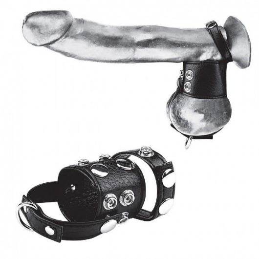 Утяжка на пенис и мошонку Cock Ring With 1.5  Ball Stretcher And Optional Weight Ring - BlueLine - купить с доставкой в Коврове