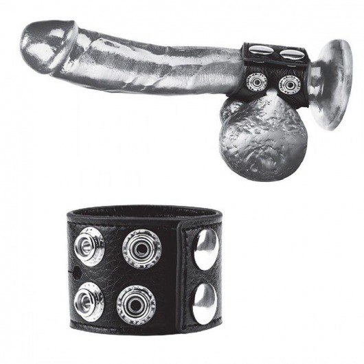 Ремень на член и мошонку 1.5  Cock Ring With Ball Strap - BlueLine - купить с доставкой в Коврове