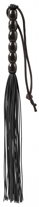 Чёрная мини-плеть из резины Rubber Mini Whip - 22 см. - Blush Novelties - купить с доставкой в Коврове