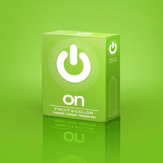 Цветные ароматизированные презервативы ON) Fruit   Color - 3 шт. - ON) - купить с доставкой в Коврове