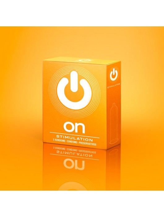 Презервативы ON) Stimulation с точками - 3 шт. - ON) - купить с доставкой в Коврове