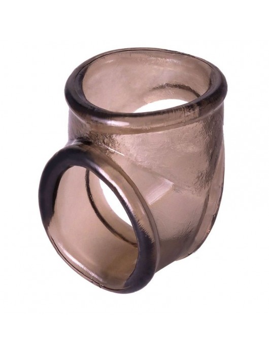 Дымчатое эрекционное кольцо с фиксацией мошонки - ToyFa - в Коврове купить с доставкой