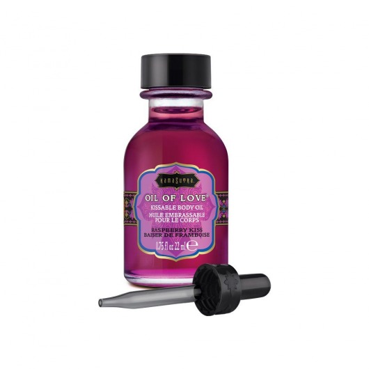 Масло для ласк с ароматом малины Oil of Love Raspberry Kiss - 22 мл. - Kama Sutra - купить с доставкой в Коврове