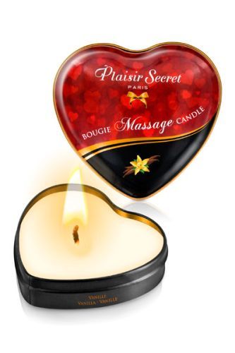 Массажная свеча с ароматом ванили Bougie Massage Candle - 35 мл. - Plaisir Secret - купить с доставкой в Коврове