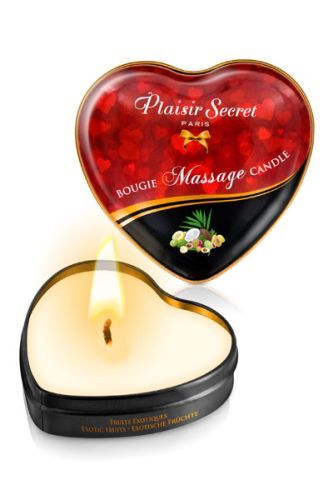 Массажная свеча с ароматом экзотических фруктов Bougie Massage Candle - 35 мл. - Plaisir Secret - купить с доставкой в Коврове