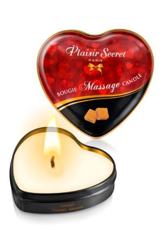 Массажная свеча с ароматом карамели Bougie Massage Candle - 35 мл. - Plaisir Secret - купить с доставкой в Коврове