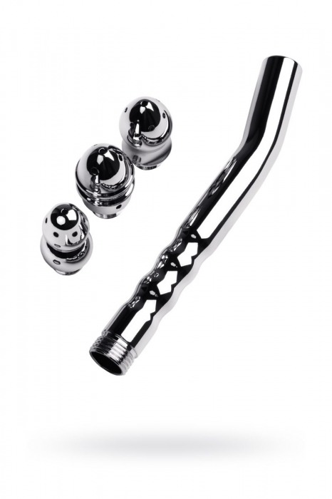 Металлический анальный душ с тремя насадками - ToyFa - купить с доставкой в Коврове