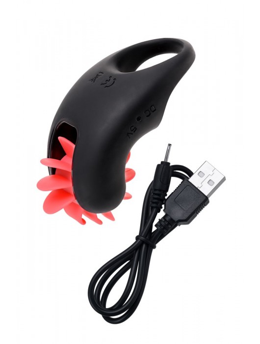 Чёрно-красное эрекционное виброкольцо Erotist - Erotist Adult Toys - в Коврове купить с доставкой