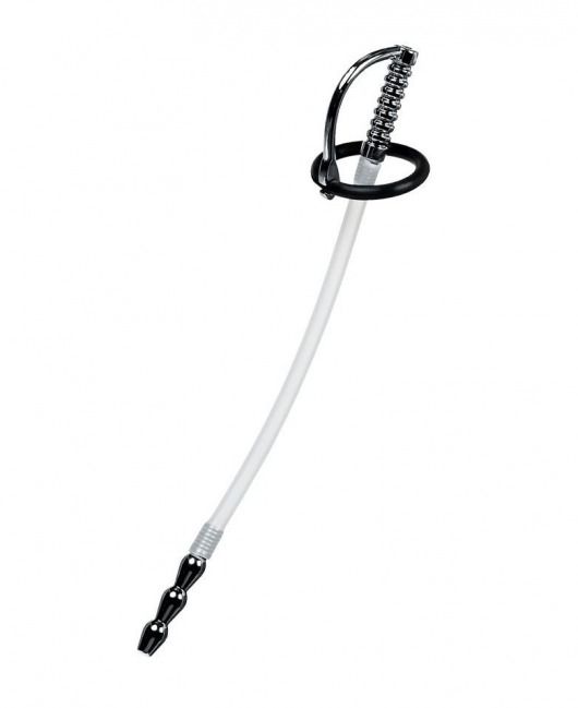 Силиконовый уретральный плаг со сменными фиксирующими кольцами Metal - ToyFa - купить с доставкой в Коврове