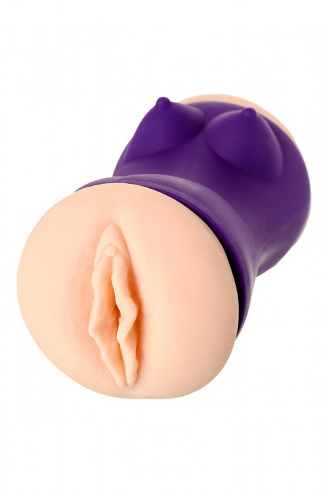 Двухсторонний мастурбатор JOS YARA в фиолетовой колбе - JOS - в Коврове купить с доставкой