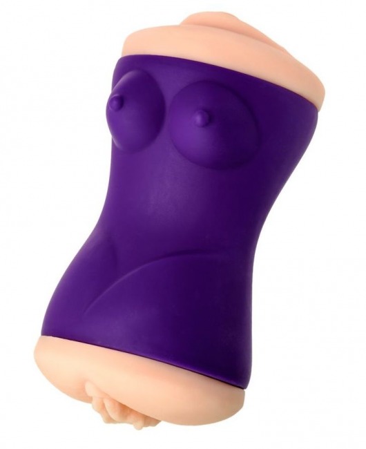 Двухсторонний мастурбатор JOS YARA в фиолетовой колбе - JOS - в Коврове купить с доставкой