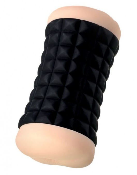 Двухсторонний мастурбатор JOS JANICE в черном цилиндре - JOS - в Коврове купить с доставкой