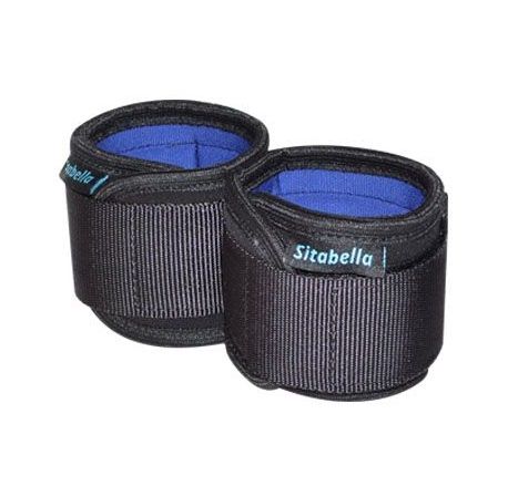 Неопреновые черно-синие наручники - Sitabella - купить с доставкой в Коврове