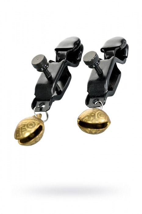 Черно-золотистые зажимы для сосков TOYFA Theatre - ToyFa - купить с доставкой в Коврове