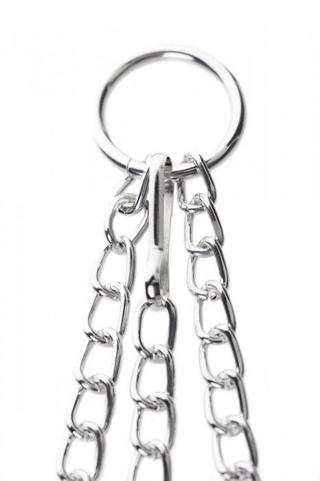 Серебристо-чёрные зажимы для сосков с кольцом для пениса TOYFA Metal - ToyFa - купить с доставкой в Коврове