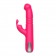 Розовый вибратор-ротатор со стимулятором клитора и возвратно-поступательными движениями - 22,4 см. - I-MOON