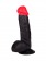 Чёрный фаллоимитатор с красной головкой - 17 см. - LOVETOY (А-Полимер) купить с доставкой в интернет-магазине Orgasmix в Коврове Чёрный фаллоимитатор с красной головкой - 17 см. - LOVETOY (А-Полимер)